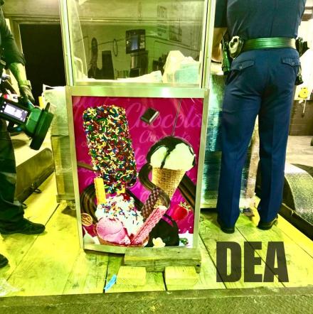 a commercial grade ice cream freezer with "DEA" stamped in the lower right