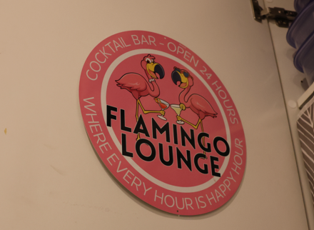 Wall sign found in Taylor’s kitchen area