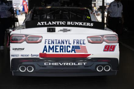 Fentanyl Free America wrapped Chevy NASCAR